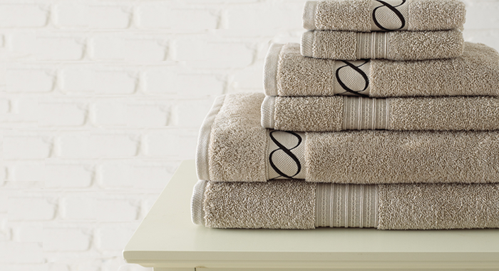 JEWEL TONE EMBROIDERED TOWEL WHITE